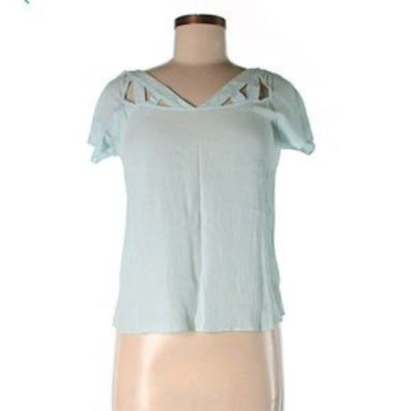 Anthropologie Maeve Tri Cut Blouse Size - Picture 2 of 4
